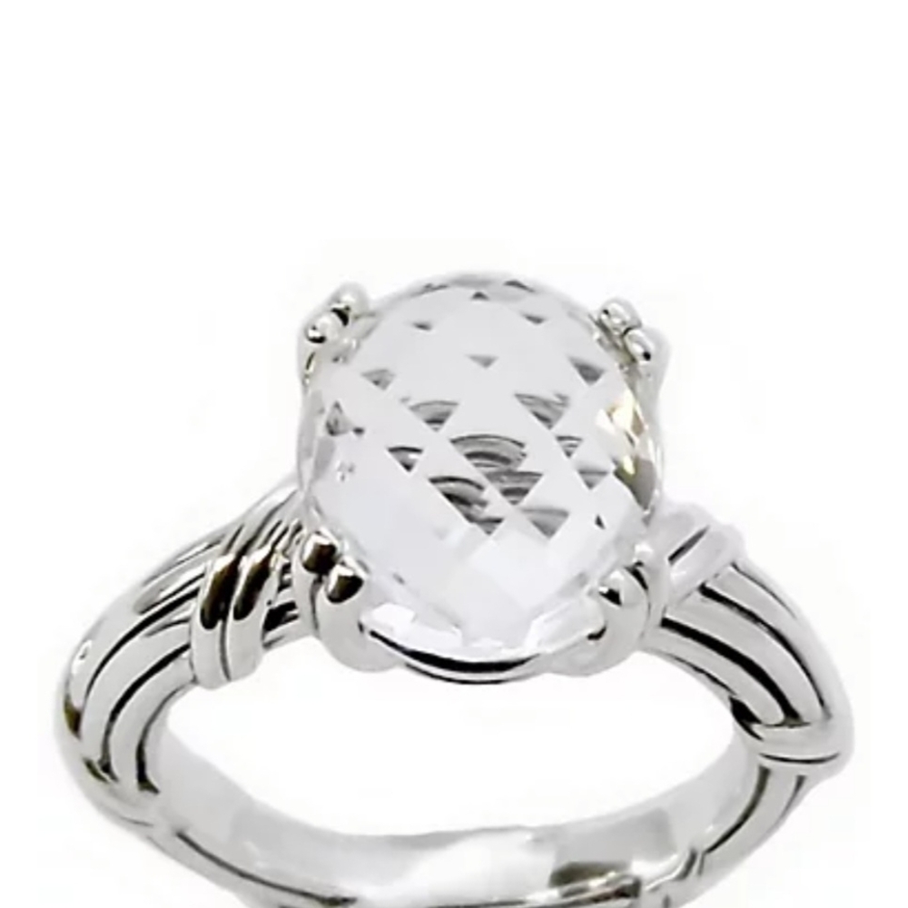 Peter Thomas Roth Silver Solitaire Ring with QTZ Crystal - Picture 2 of 11